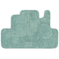 thumbnail image 1 of Garland Rug Traditional Washable Bath Rug Set, 5 Piece Set (2 Bath Rugs, Contour, Lid, & Runner) Sea Foam, 1 of 7