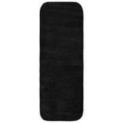 Garland Rug Traditional Washable Nylon Black Bathroom Runner, 22" x 60"