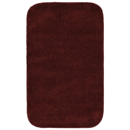 Garland Rug Traditional Washable Nylon Chili Red Bath Rug, 24" x 40"