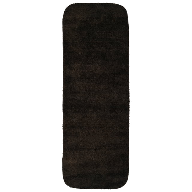 Garland Rug Traditional Washable Nylon Chocolate Bathroom Runner, 22" x 60"