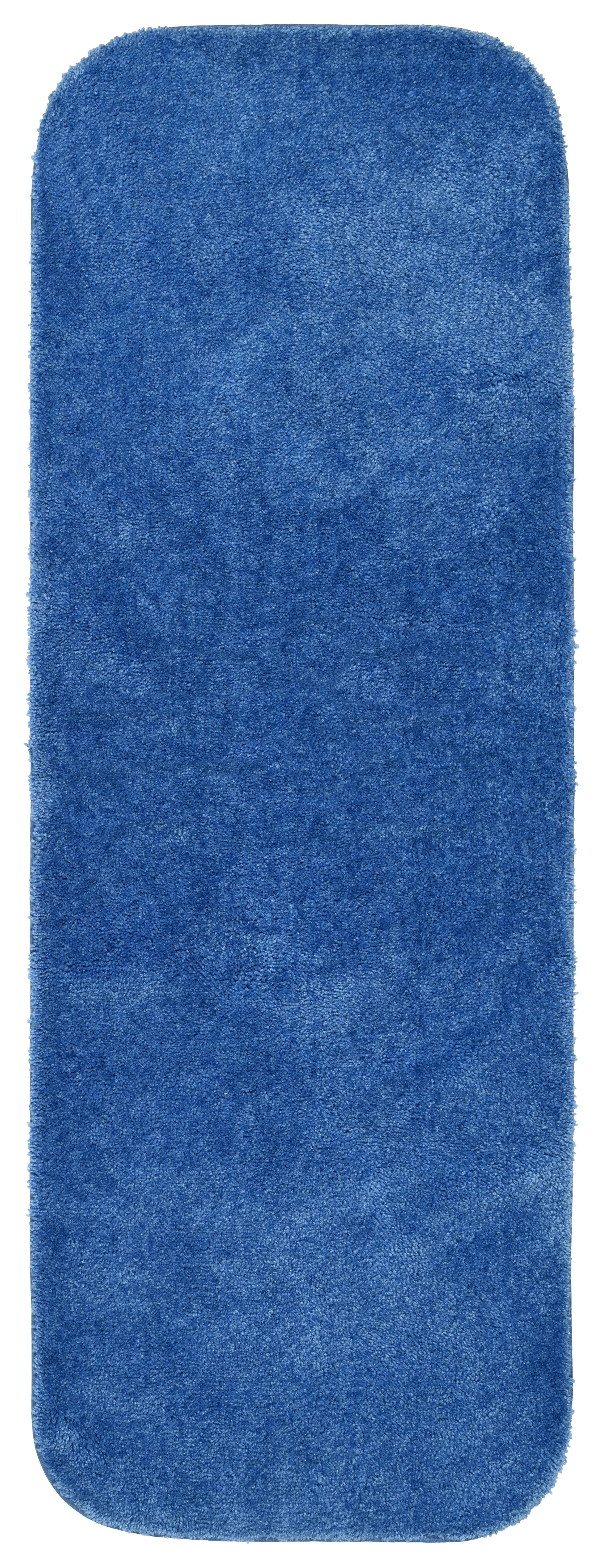 Garland Rug Traditional Washable Nylon Electric Blue Bathroom Runner, 22" x 60"