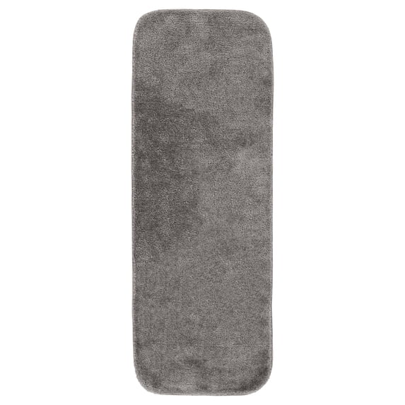 Garland Rug Traditional Washable Nylon Medium Gray Bathroom Runner, 22" x 60"