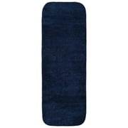 Garland Rug Traditional Washable Nylon Navy Bathroom Runner, 22" x 60"