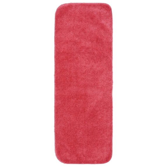 Garland Rug Traditional Washable Nylon Pink Hibiscus Bathroom Runner, 22" x 60"