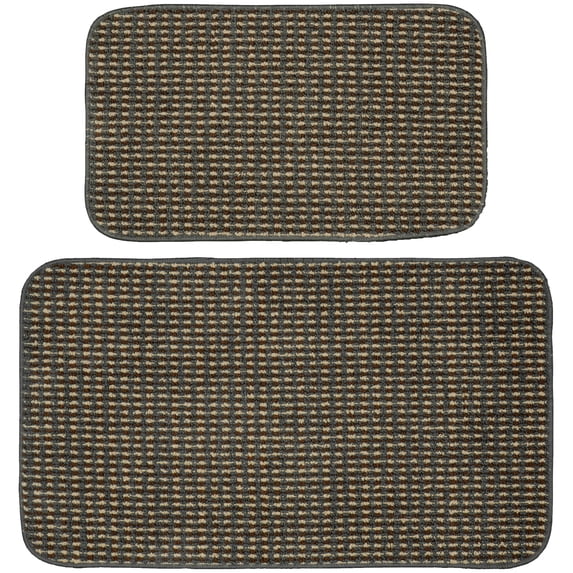 Garland Rugs Berber Coloriations 2 piece Kitchen Rug Set 24 inches x 40 inches Cinder Gray