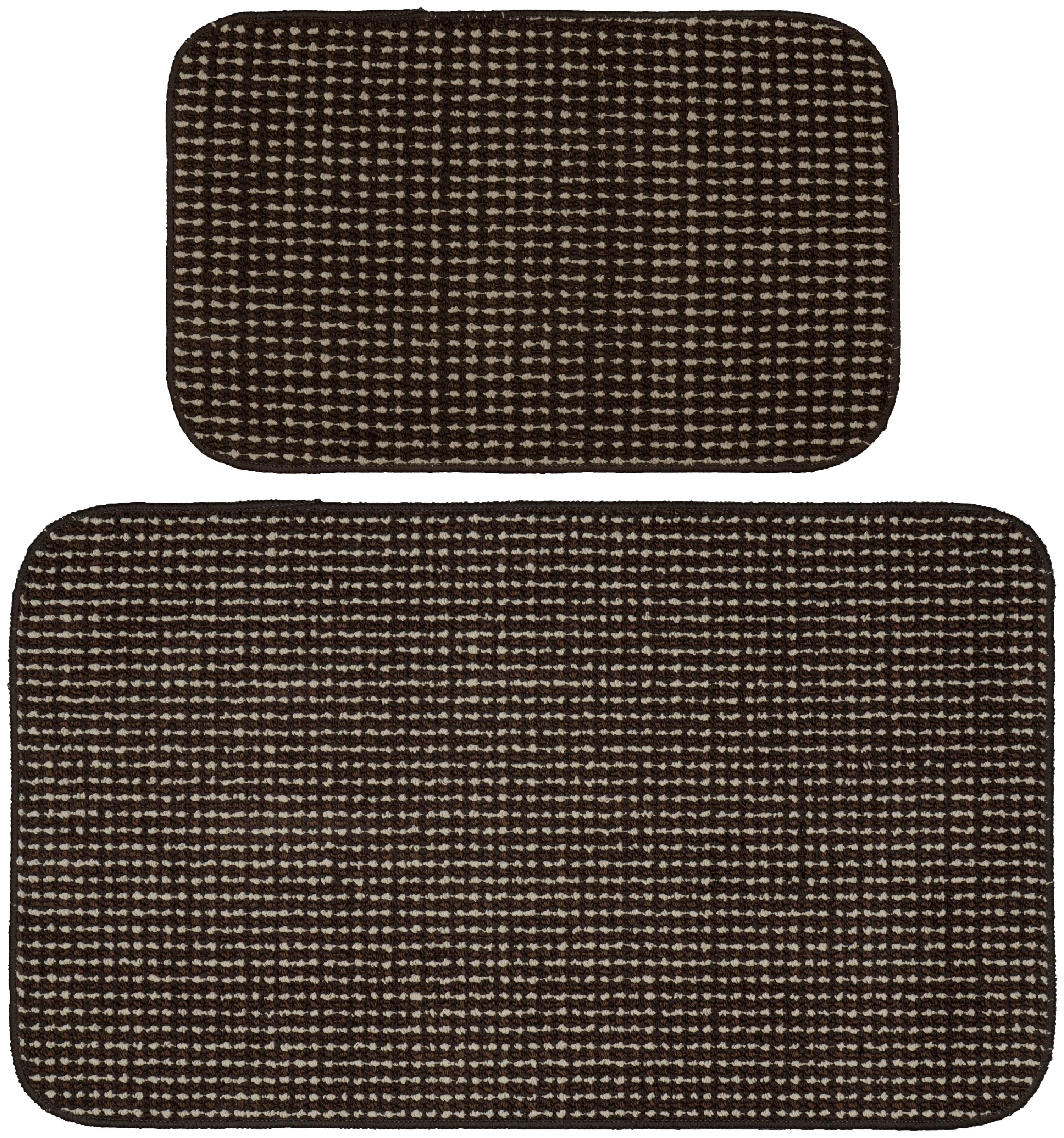 Garland Rugs Farmhouse Polka Dot Brown Kitchen Mats, 24 in x 40 in, 2