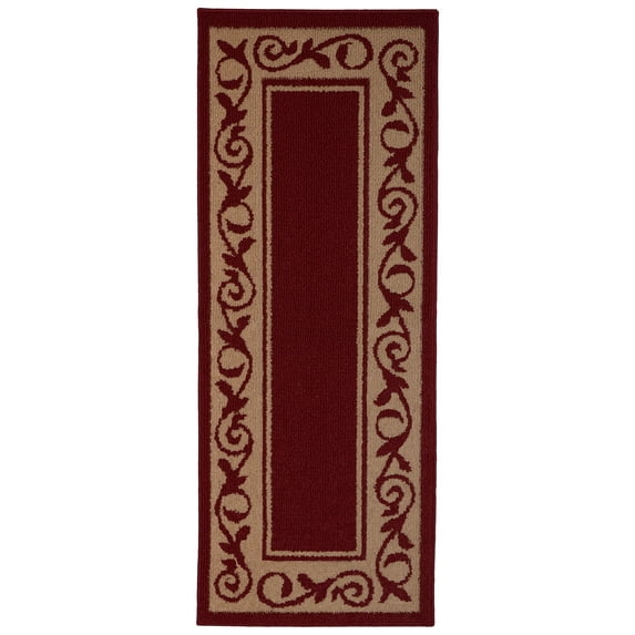 Garland Rugs Laurel 2 ft. x 5 ft. Indoor/Outdoor Rug Chili/Tan