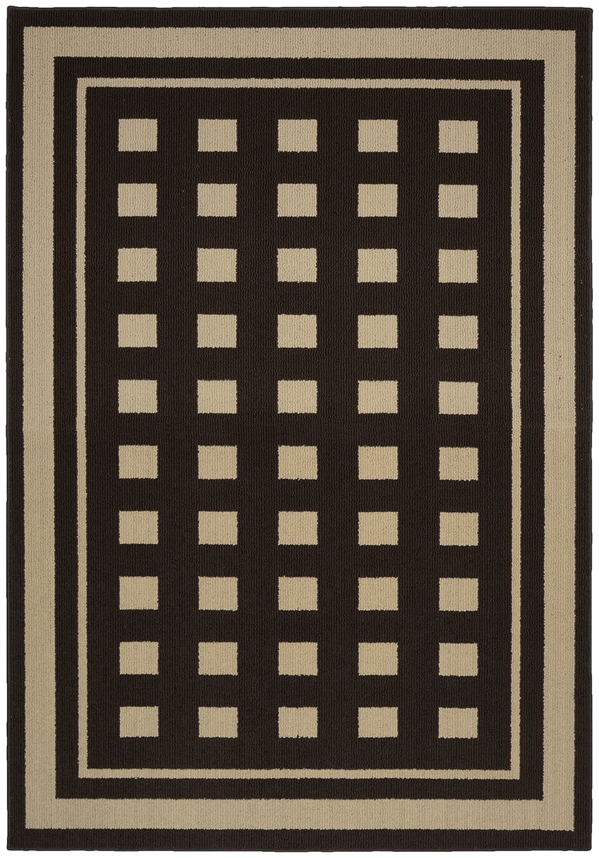 Garland Rugs Manorville Polypropylene Mocha/Tan Indoor/Outdoor Accent Rug, 24" x 40"