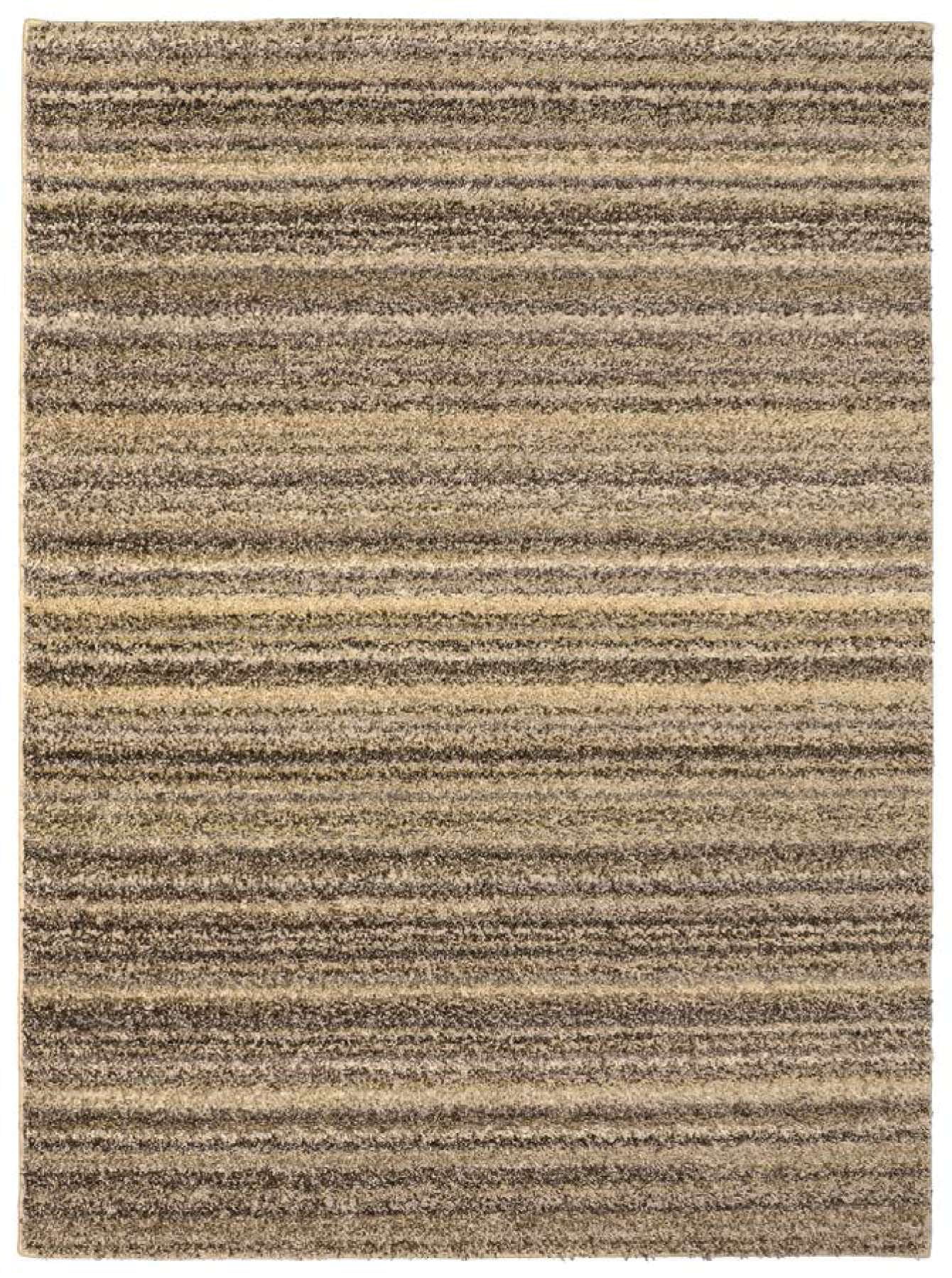 Garland Rugs Striped Shag Random Earth Toned 6'9