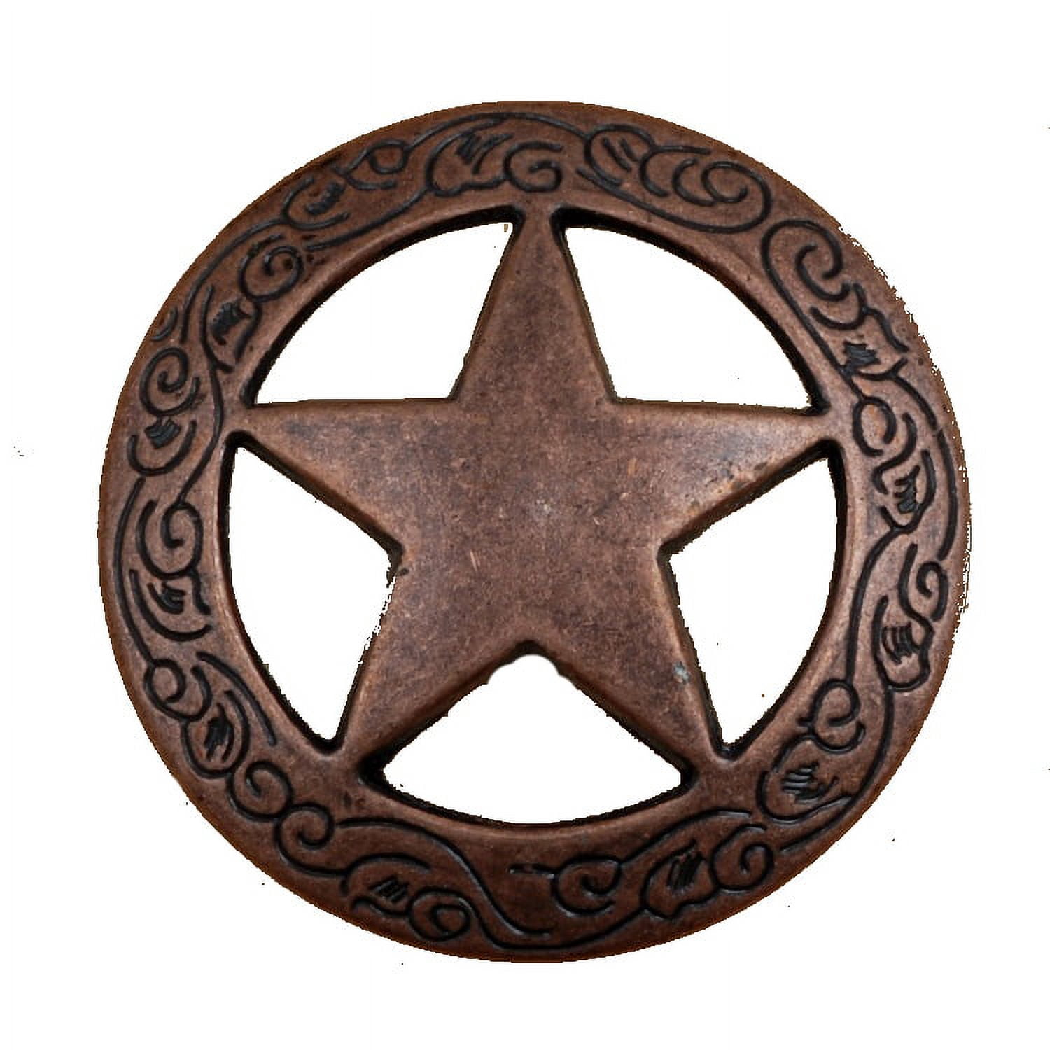Garland Star with Rope Drawer Cabinet Handle in Antique Copper