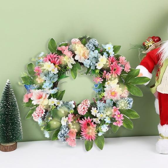 Garland for Valentine's Day Decorations Christmas Wreath Pre-Lit Artificial Valentine's Day Wreath for Indoor Outdoor Christmas Decorations Valentine's Day Gifts