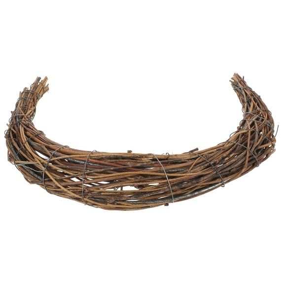 Garland Wreath Smilax Glabra Rattan Moon Frame Ribbon Decoration