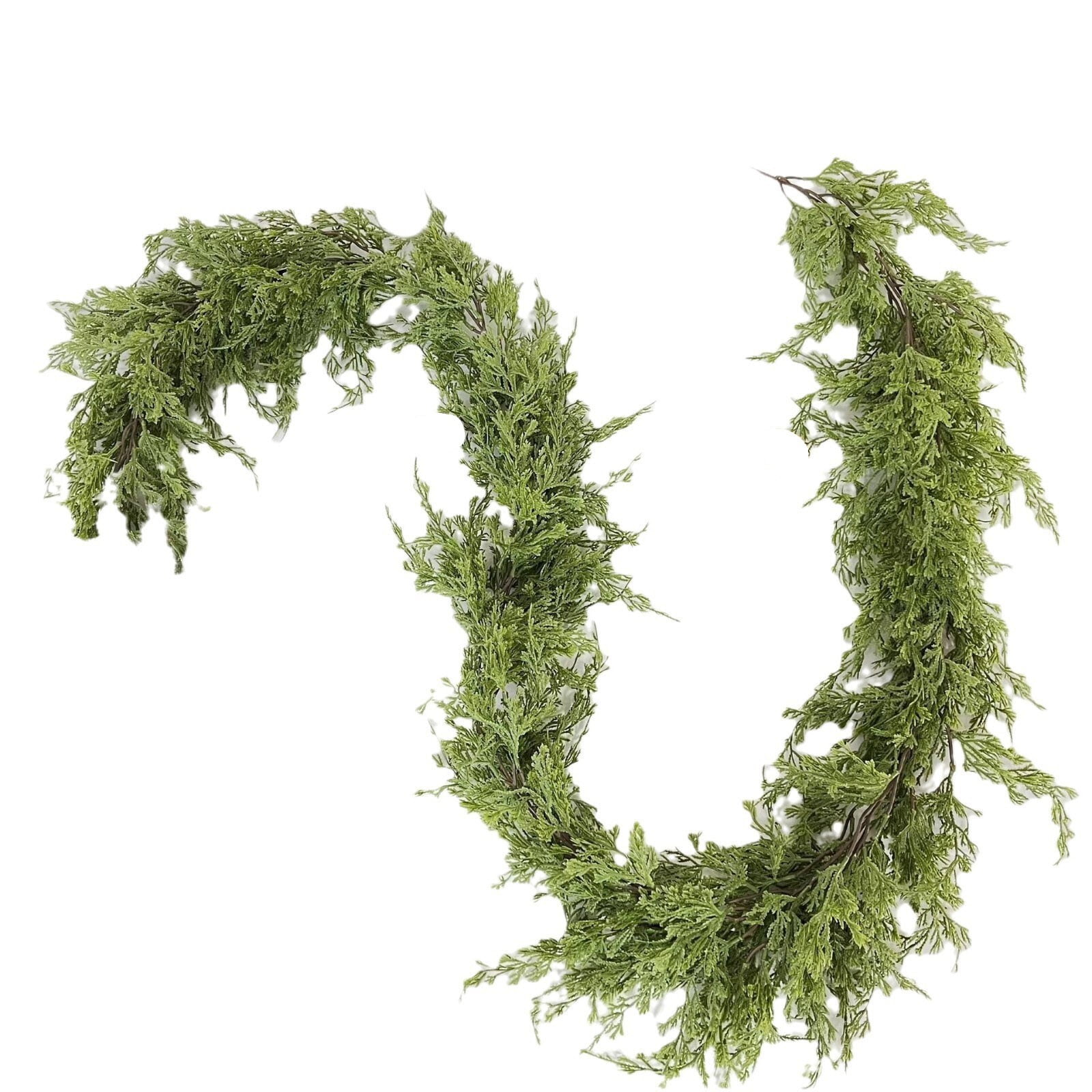 Garland Christmas Simulated Green Plants, Christmas Vines, Green White