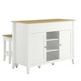 thumbnail image 1 of Garland3-Piece Kitchen Island and Stool Set in Oak White, 1 of 11