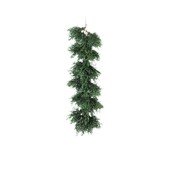 Garlands Christmas Hwkond 22 Inch Short Christmas Rattan Green Pinaster Needle Rattan Garland Suitable For Indoor And Outdoor Holiday Decoration Door And Stair Railing Mantel Up to 60% Off