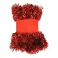 thumbnail image 1 of Garlands for Decoration, Christmas Garland Tinsel - Holiday Decor Artificial Garland for Indoor Outdoor, Sparkle Tinsel Rope for Tree, Mantel, Staircase, Party & Home Decorations (5M) Red, 1 of 9