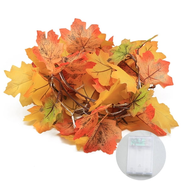 Garlands for Decoration Christmas Hwkond Harvests Festival Thanksgiving LED Light String Pumpkin Maple Leaf Vines Light String Solar Outdoor Holiday Decorative Lights Up to 60% Off
