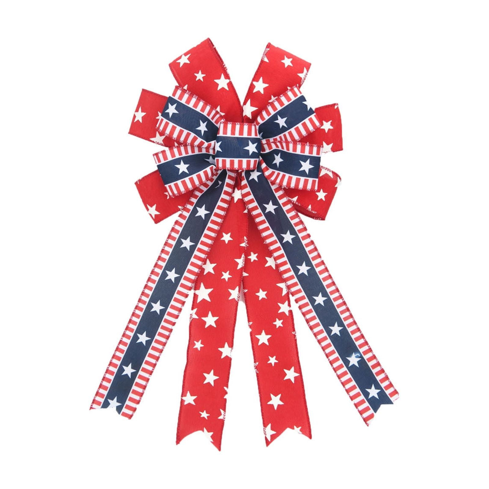 Garlands Webbing American Independence Day Big Bow Decorations Ribbon