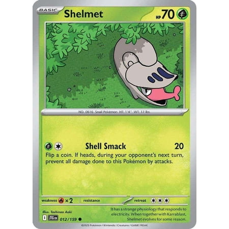 Pokemon Journey Together Common Shelmet #12