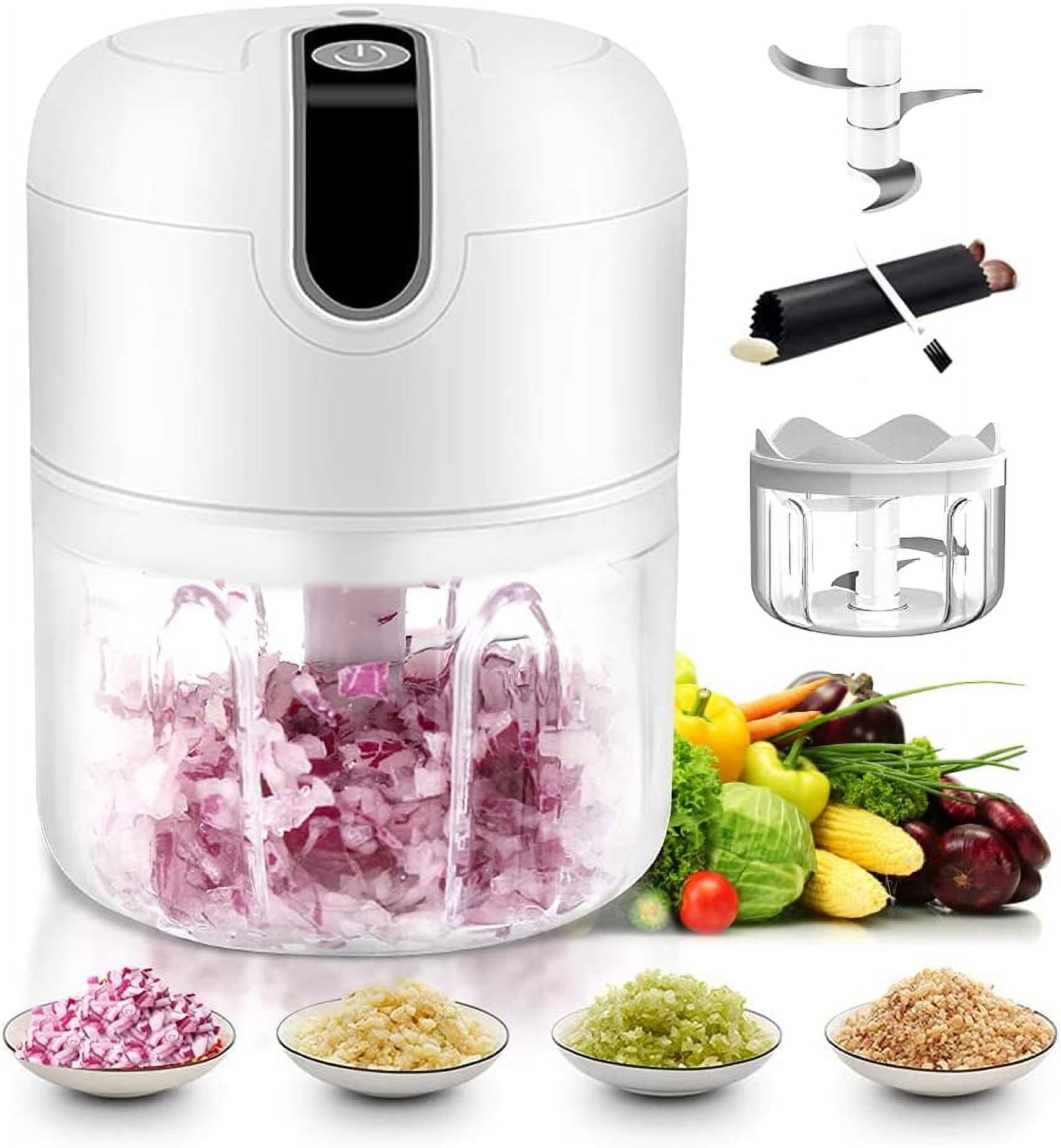 Electric Food Processor - 350ML Portable Garlic Chopper Mini Food Chopper -  Wireless Vegetable Masher With USB Charging Garlic Masher Mincer For Onions  Meat Spices - Yahoo Shopping