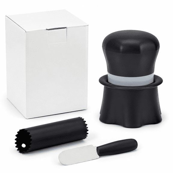 Garlic Crusher, Garlic Press Also for Ginger, Nuts, Chili, Herbs, Twist Mincer Easy Squeeze Manual Press Peeler with Peeler And Scraper, Easy to Clean