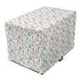 thumbnail image 1 of Garlic Dog Crate Cover, Repetitive Vegetable Drawing Illustration on Plain Background, Easy to Use Pet Kennel Cover Small Dogs Puppies Kittens, 7 Sizes, Fern Green Pale Mauve, by Ambesonne, 1 of 6