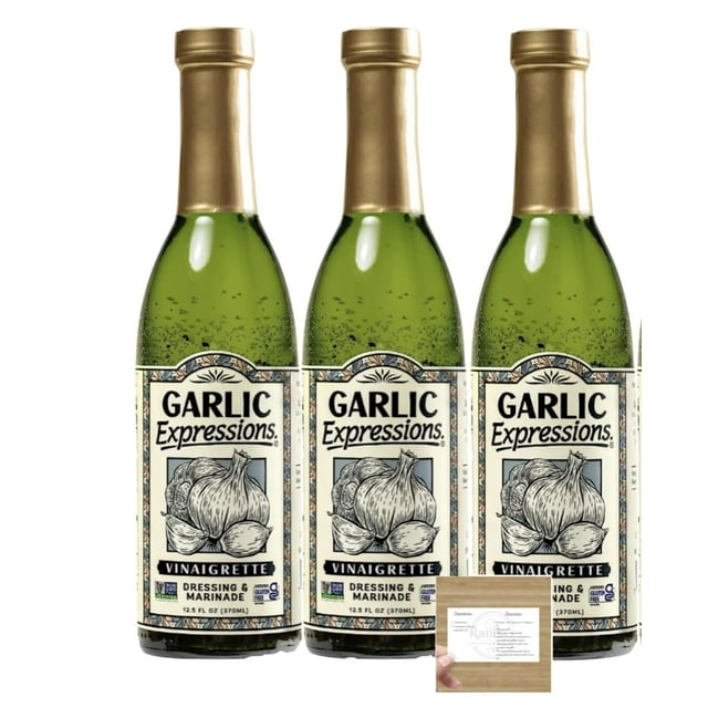 Garlic Expressions Vinaigrette Salad Dressing, Marinade Bundle With