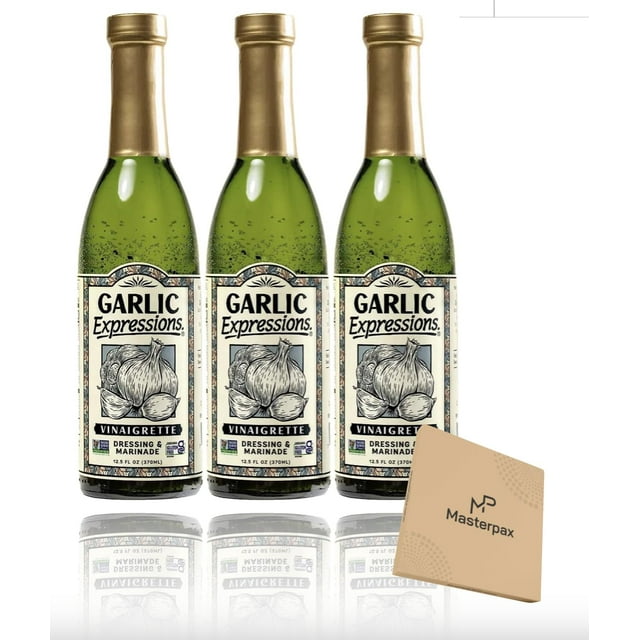 Garlic Expressions Vinaigrette Salad Dressing, Marinade Bundle With