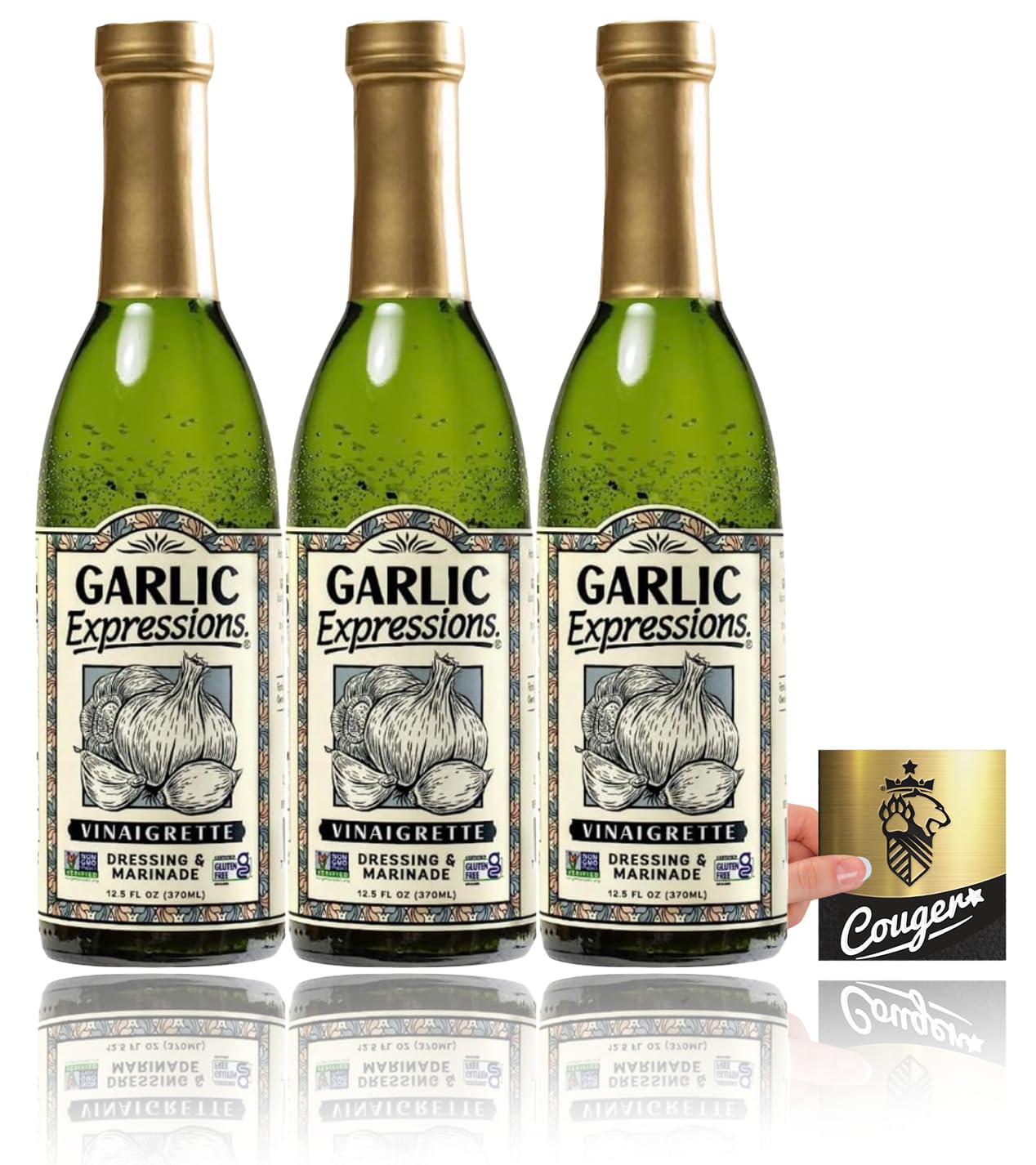 Garlic Expressions Vinaigrette Salad Dressing, Marinade (Pack of 3