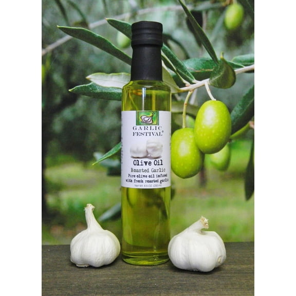 Garlic Festival Fire Roasted Garlic Olive Oil Net Wt. 250 ml.