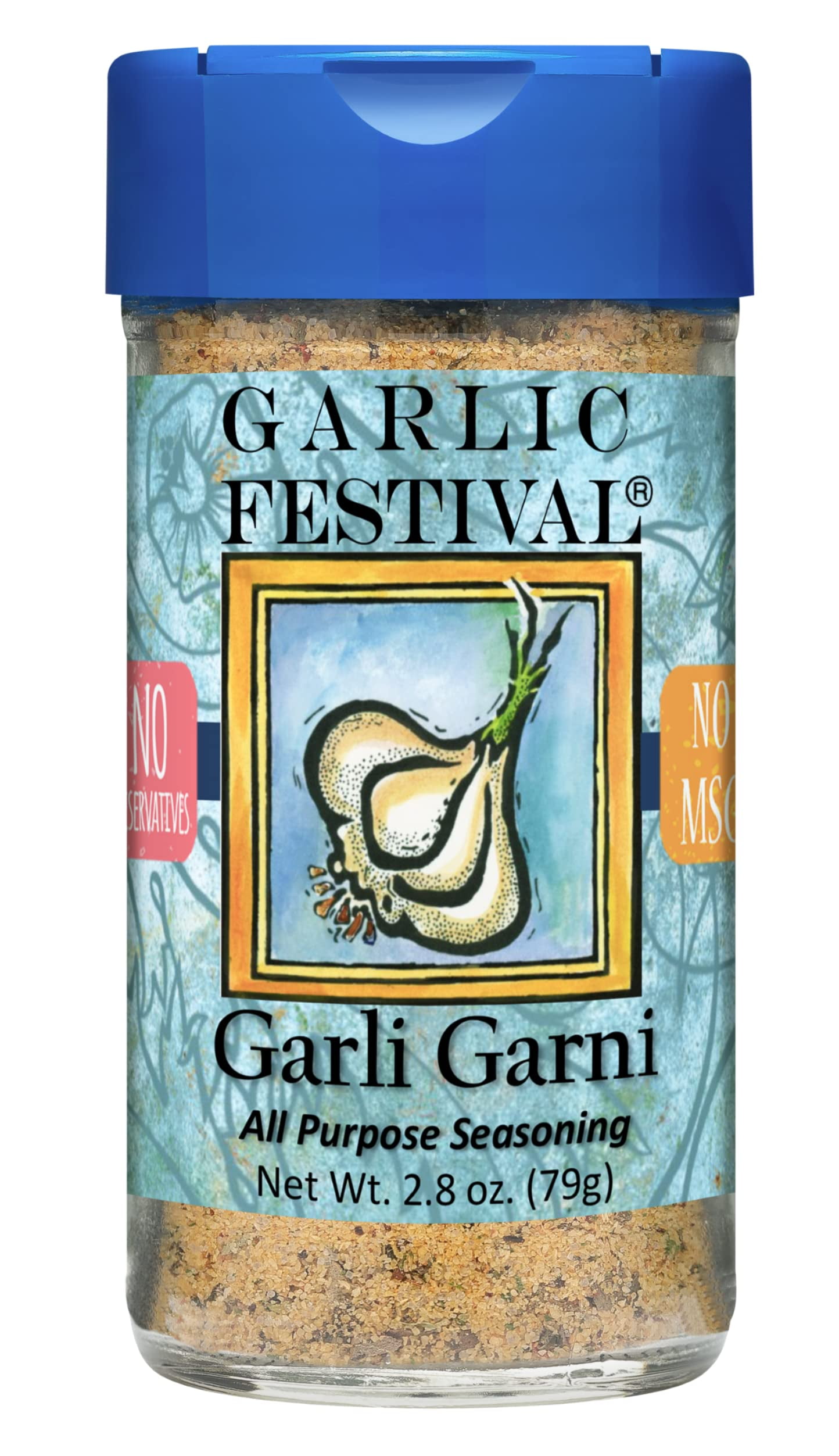 Garlic Festival Foods Garli STF9 Garni All Purpose Garlic Seasoning 2.8