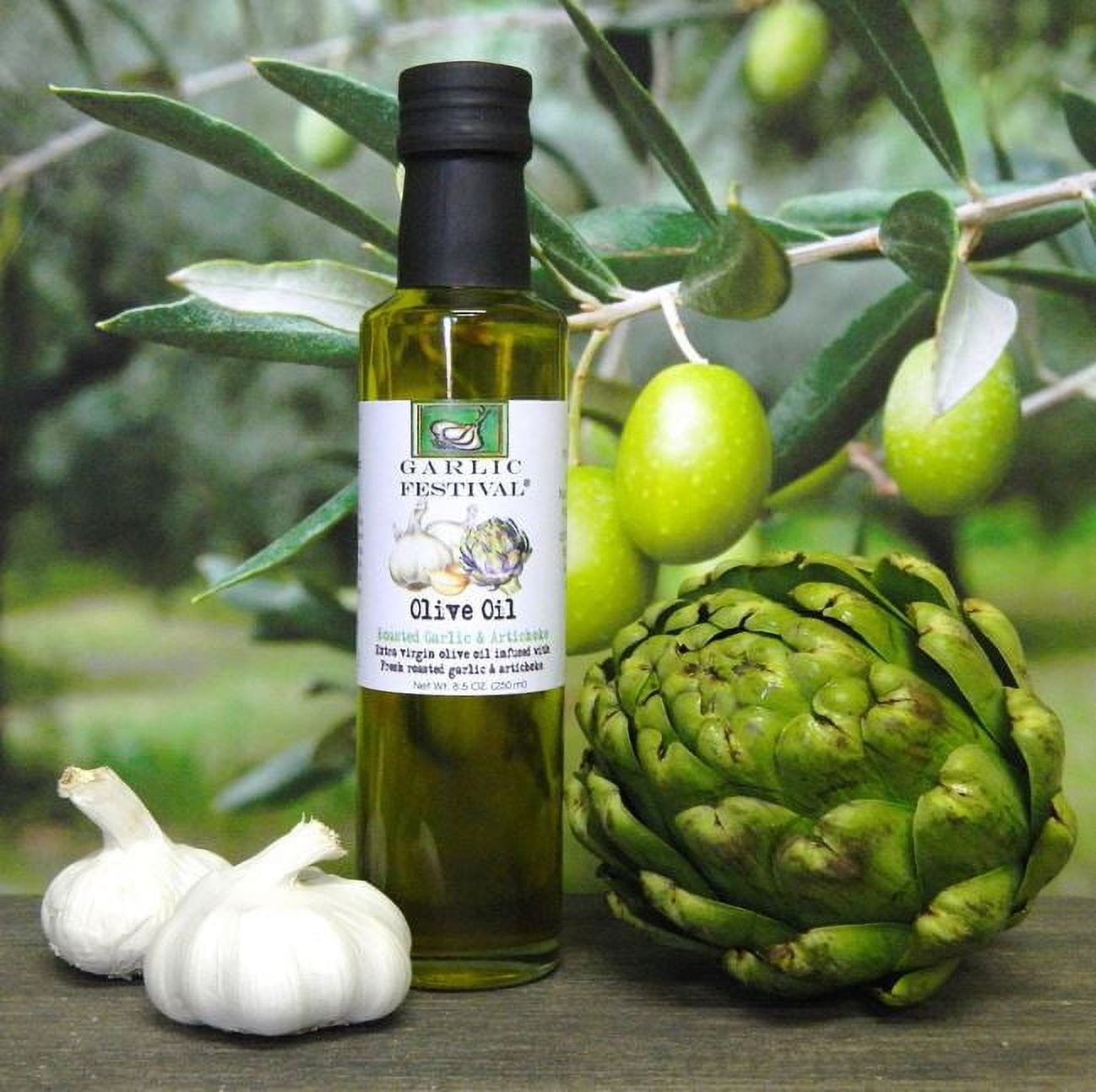 Garlic Festival Garlic & Artichoke Extra Virgin Olive Oil Net Wt. 250 ml.