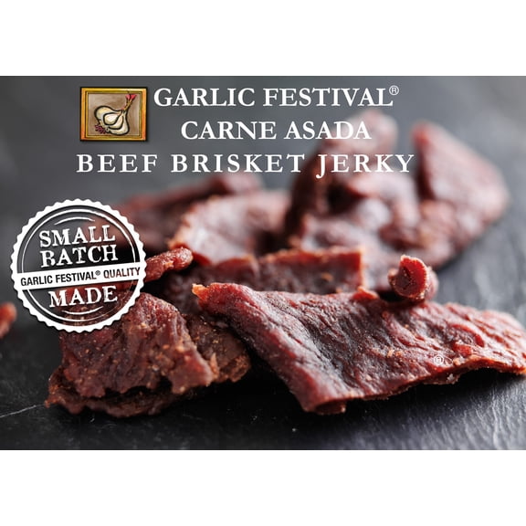 Garlic Festival Garlic Carne Asada Beef Brisket Jerky Net Wt. 2.5 oz.