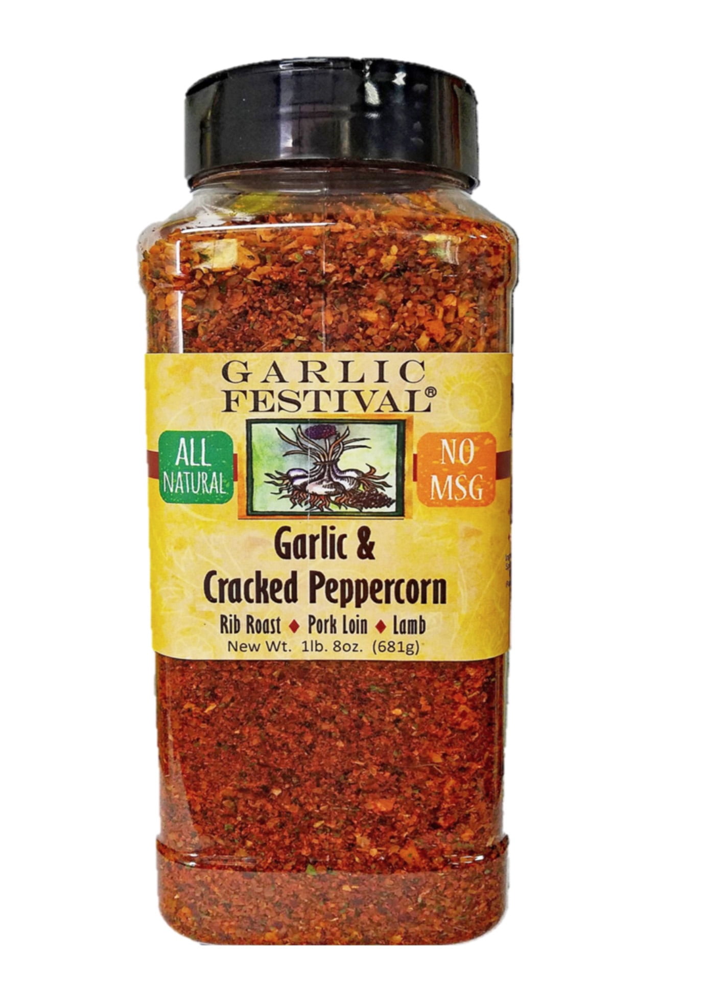 Garlic Festival Garlic & Cracked Peppercorn Net Wt. 1 lb. 8 oz.