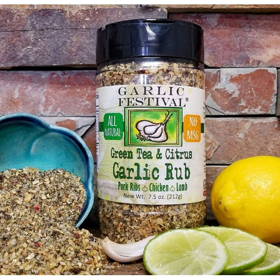 Garlic Festival Green Tea & Citrus Garlic Rub Net Wt. 7.5 oz.