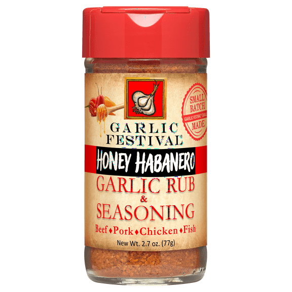 Garlic Festival Honey Habanero Garlic Rub & Seasoning 2.7 oz.