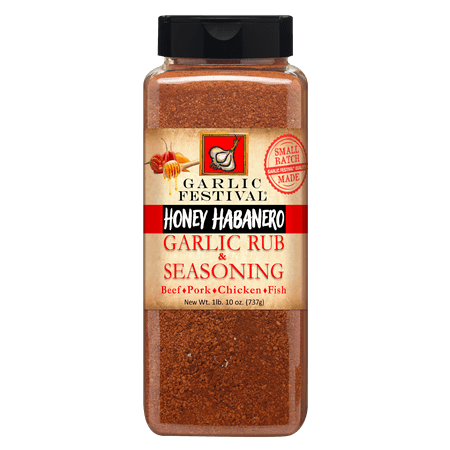 Garlic Festival Honey Habanero Garlic Rub & Seasoning Net Wt. 1 lb. 10 oz.