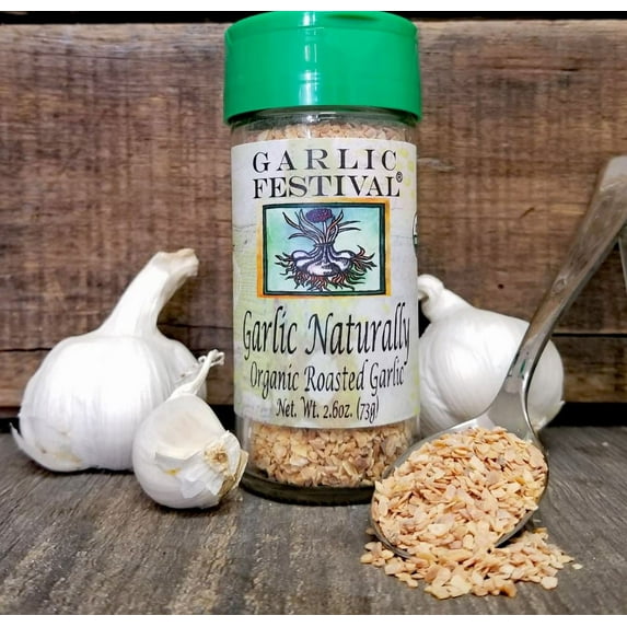 Garlic Festival Organic Roasted Garlic Pieces Net Wt. 2.6 oz.