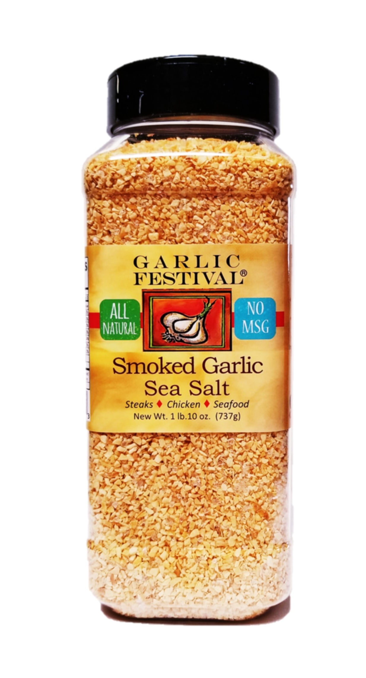 Garlic Festival Smoked Garlic Sea Salt Net Wt. 1 lb. 10 oz.