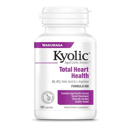 Kyolic Aged Garlic Extract Formula 108, Total Heart Health, 100 Capsules