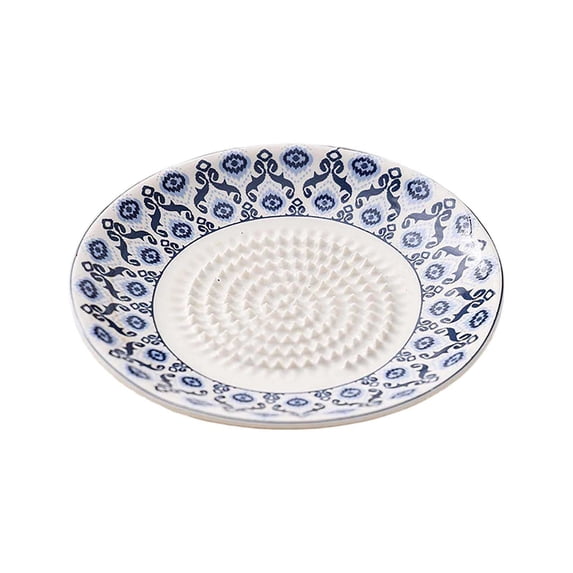 Garlic Grater Plate,Ceramic Grater Plate,4.7 Inch Colorful Ceramic Ginger Grater,Handmade Decorative Garlic,Spice Grinder For Ginger,Cheese & Spices.(E)