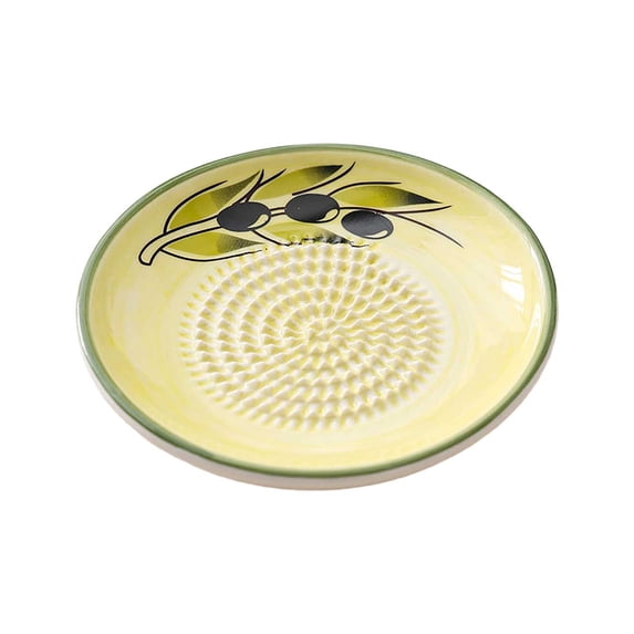 Garlic Grater Plate,Ceramic Grater Plate,4.7 Inch Colorful Ceramic Ginger Grater,Handmade Decorative Garlic,Spice Grinder For Ginger,Cheese & Spices.(F)