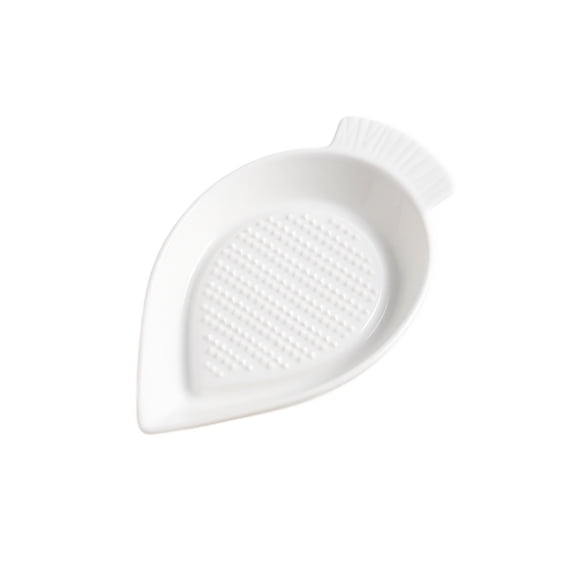 Garlic Grater Plate Ceramic Shark Fin Shape 1 Unit Prep for Kitchen Cooking