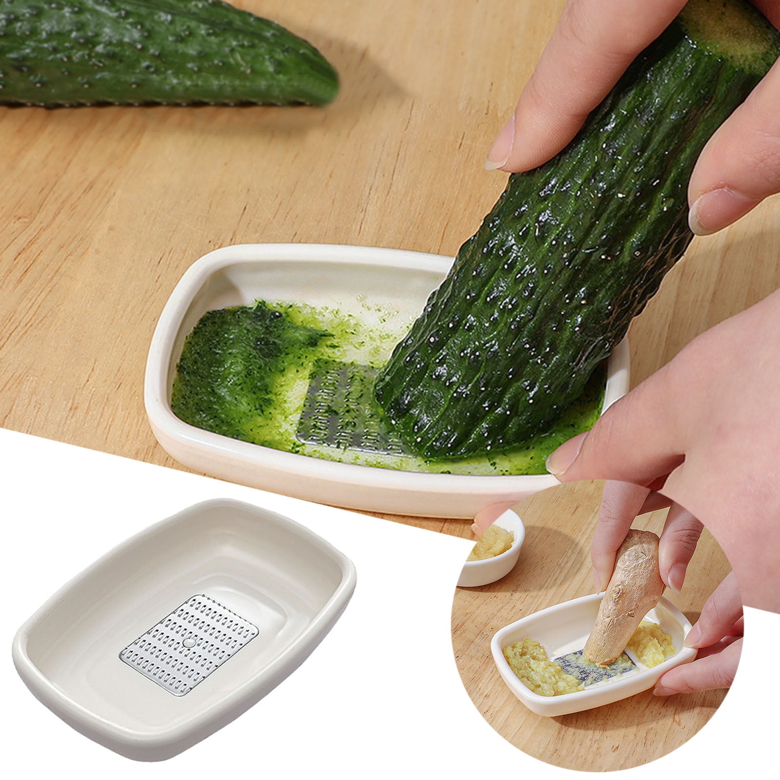 Stainless Steel Garlic Grater Plate with Grinder for Onion Cheese ...