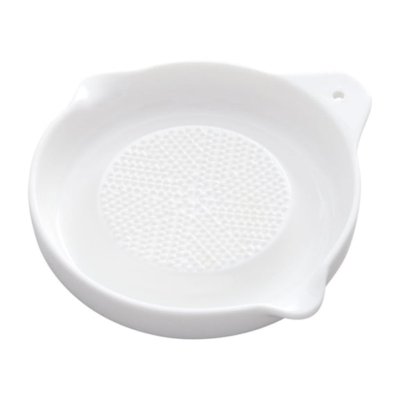 Garlic Grater, Torqee 4-Inch Ceramic Grater Plate, Fine Grinding Tool for Garlic Onion Cheese, for Kitchen Gadget, Food Prep and Daily Cooking Use