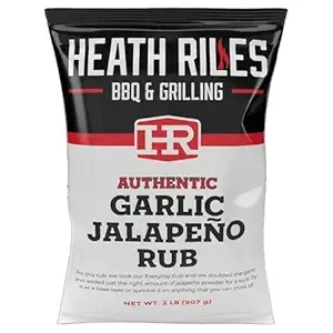 Heath Riles BBQ Rub - Garlic Jalapeño Seasoning, Champion Pitmaster Recipe, Legendary Rubs For Smoking & Grilling, 70+ BBQ Championships, 2 lb./32 oz.