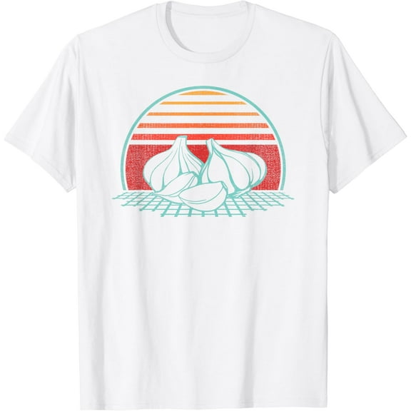 Garlic Lover Retro Vintage 80s Style T-Shirt