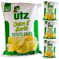 thumbnail image 1 of Garlic & Onion Potato Chips - Delicious Tangy Onion & Garlic Seasoning - (4, 2.75oz bags), 1 of 2