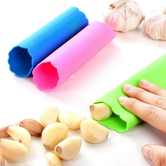 Garlic Peeler Skin Remover ,Easy Quick to Peeled Garlic Cloves with Silicone Tube K、itchen Tool-3 packs