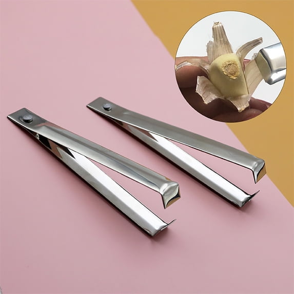 Garlic Peeler Stainless Tweezers, Hygienic Kitchen Tool, Easy-clean Dishwasher Safe Design, Durable Rust-resistant Construction, Topliu